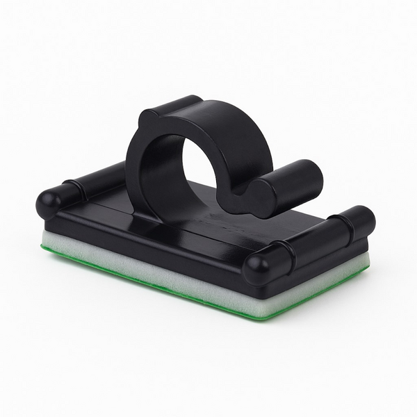 Organizador De Fios Autoadesivo Mz Clip Preto 6mm - 20 Peças