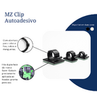 Organizador De Fios Autoadesivo Mz Clip Preto 9mm - 20 Peças