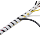 Organizador De Fios E Cabos 10 Mm - Branco Com 5 Metros