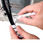 Organizador De Fios E Cabos 10 Mm - Branco Com 5 Metros