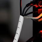 Organizador De Fios E Cabos De 12mm Branco Com 2 Metros