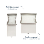 Organizador de Gaveta Dobrável Cinza 3 Divisórias 24x34x9cm Oikos