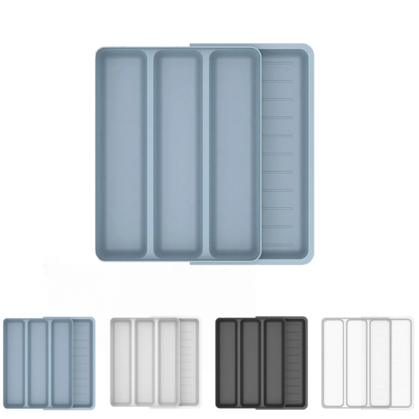 Organizador De Gaveta Extensível Porta Utensílios Cozinha Log