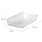 Organizador de Gaveta Plástico 5,5x25,9x17,2cm Transparente Uz Utilidades