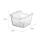 Organizador de Gaveta Plástico 5,5x8,6x8,6cm Transparente Uz Utilidades