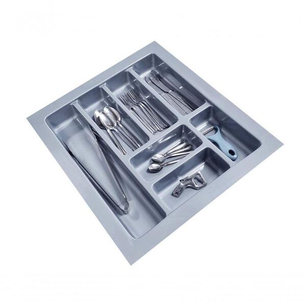Organizador De Gavetas E Talher Cinza Até 47x54cm Og-56