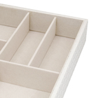 Organizador de Gavetas para Joias 6 Divisórias Bege 5x23x33cm