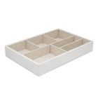 Organizador de Gavetas para Joias 6 Divisórias Bege 5x23x33cm