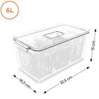 Organizador De Geladeira 6l Com 3 Cestos Plástico Frutas Dry