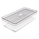 Organizador De Geladeira Com Grade 2,8l Transparente Médio Fr