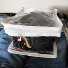 Organizador De Mala Viagem Branco Roupas Plástico Pequeno 20x