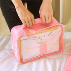 Organizador De Mala Viagem Necessaire Kit 6 Peças Rosa Cbrn20