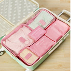 Organizador De Mala Viagem Necessaire Kit 6 Peças Rosa Cbrn20