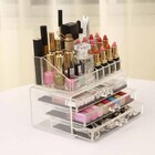 Organizador De Maquiagem 3 Gavetas Com Bandeja Para Batom