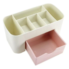 Organizador De Mesa Multifuncional Com 1 Gaveta Rosa - Lifest