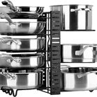 Organizador de Panelas Ajustável em Metal Suporte Frigideiras