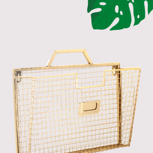 Organizador De Parede Ferro Lennon - Dourado