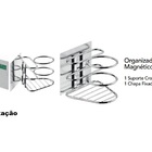 Organizador De Pia Magnético Fácil Fixação Forma Inox