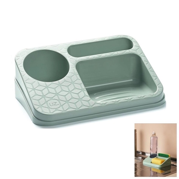 Organizador De Pia Suporte Porta Detergente Esponja Sabão Uz