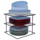 Organizador De Pratos Quadrado Elegance Preto Dicarlo