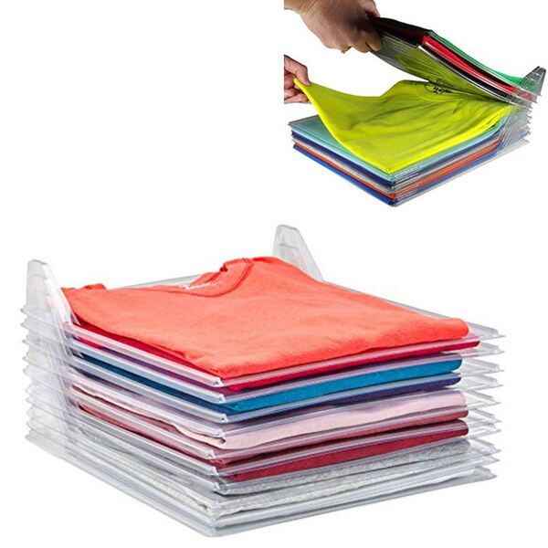 Organizador De Roupas Camiseta Camisa Dobrado Kit Com 6 Un