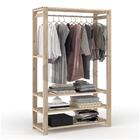 Organizador De Roupas Sapateiro C/ 3 Prateleiras Cabideiro Vi