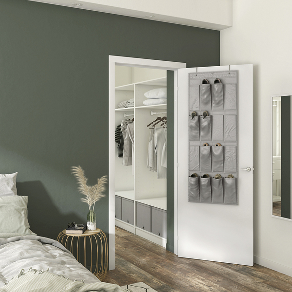 Organizador de Sapatos Pendurado 140x51cm Primo Cinza Spaceo