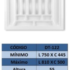 Organizador De Talheres Dt122 Cinza Moldplast