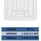 Organizador De Talheres Dt74 Cinza Moldplast