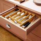 Organizador De Talheres Extensível De Bambu