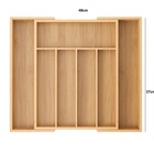 Organizador De Talheres Extensível De Bambu