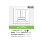 Organizador De Talheres Og-058 Prata 510x497x54mm - Fergraf