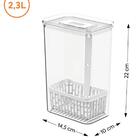 Organizador De Temperos Para Geladeira Dry 2,3l Plástico Cest