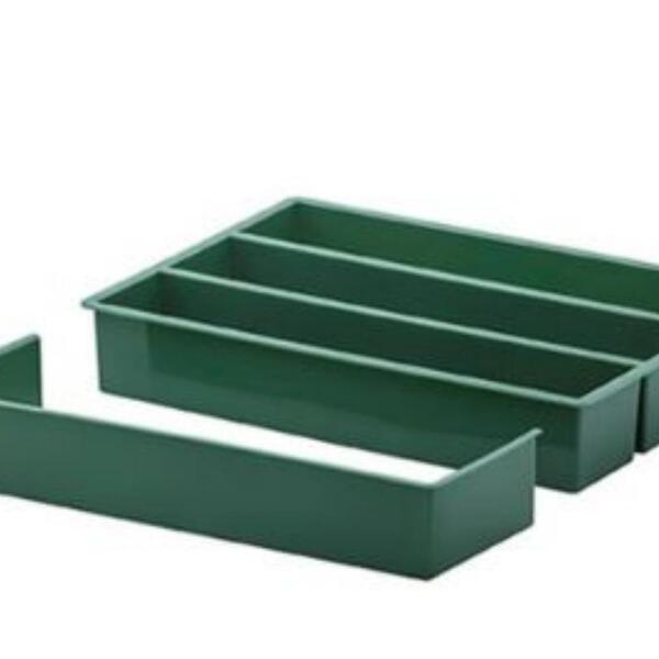 Organizador De Utensílio Extensor Verde 35x25x6,5cm