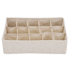 Organizador Dobrável 15 Divisórias Linho Off White Oikos