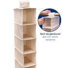 Organizador Dobrável 6 Nichos Linho Off White Oikos