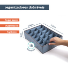 Organizador Dobrável Com 18 Divisórias Oikos Azul U