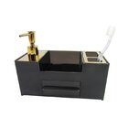 Organizador Dourado E Preto Para Pia De Banheiro - By Fineza