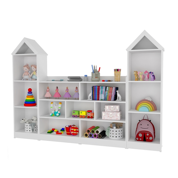 Organizador E Casinha Infantil Poliana 100% Mdf