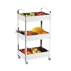 Organizador Fruteira Aço Inox Brinox 3 Prateleiras Rodinhas