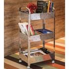 Organizador Fruteira Aço Inox Brinox 3 Prateleiras Rodinhas