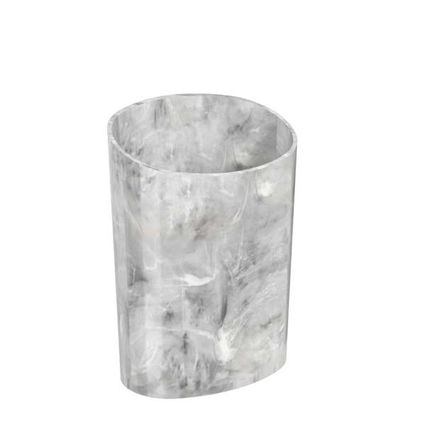 Organizador Glass 11 7 X 8 1 X 16 2 Cm Mármore Branco Coza