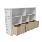 Organizador Infantil Baús E Porta Livros Napoleão 100% Mdf