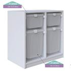 Organizador Infantil Com 4 Caixas De Plástico Branco - Casate