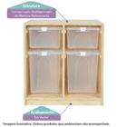 Organizador Infantil Com 4 Caixas De Plástico Natural - Casat
