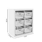 Organizador Infantil Com 6 Nichos Removíveis - Branco