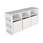 Organizador Infantil Com Baús E Porta Livros Dione 100% Mdf