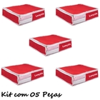Organizador Lençol Visor Frontal 10ax30lx36c Vermelho 5 Un