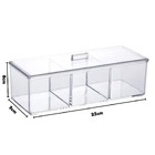 Organizador Maquiagem Cosméticos C/ Tampa E Divisória 23 X 9