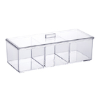 Organizador Maquiagem Cosméticos C/ Tampa E Divisória 23 X 9